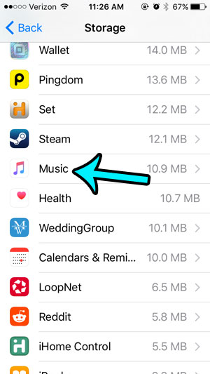 removing all songs in ios 9 - step 5