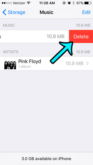 delete all iphone 5 music